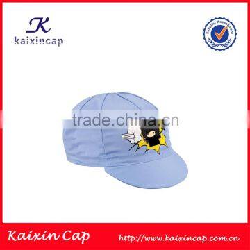 Good quality custom cartoon pattern logo cycling cap with cotoon material cycling cap