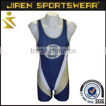 Custom design sublimation printing mens lycra wrestling singlets