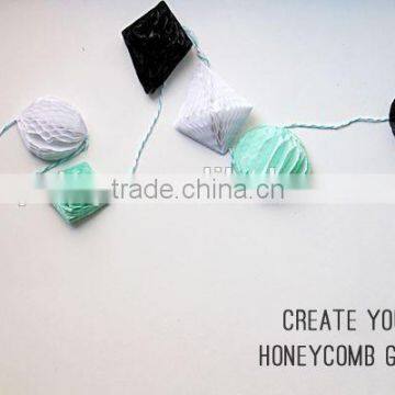 Paper colorful honeycomb craft for garden or home or party gifts