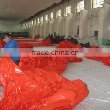 260gsm to 400gsm orange pvc tarps fireproof cover