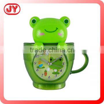 Fancy frog plastic table alarm clock for promotion