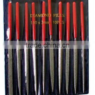 Diamond Needle File Set with 10PCS different shape