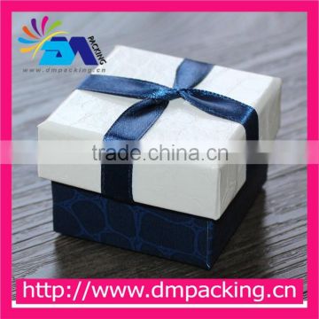 Custom craft gift box paper packaging with ribbon