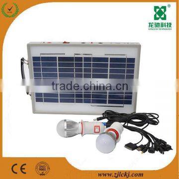 5W12V portable solar system with LED lamp/ mini solar lighting system