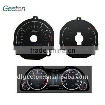 Custom Screen Printing Matte 2D Car Instrument Panel