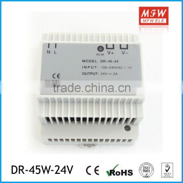 Hot sell DR-45-24 24v 45w industrial din rail smps for access control systems