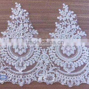 2015 New design embroidery mesh lace cord