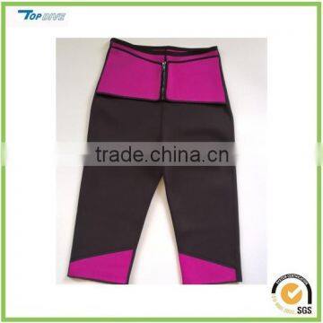 Neoprene slim wear pants with zipper