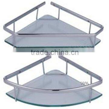 6 /8/10mm tempered bathroom corner shelf glass/bathroom glass shelf