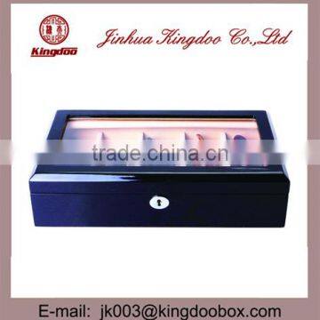 Jinhua Supplier Rectangular Wooden Handmade PU Leather Sunglasses Box With Window photo-5