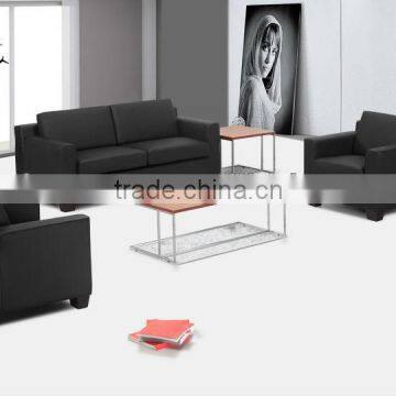 Modern office leather sofa set nice metal frame leather sectional sofa