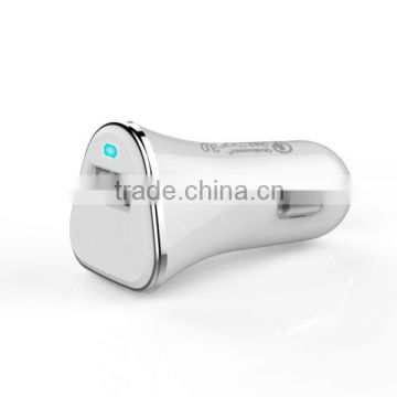 new arrival single usb qc3.0 car charger DC3.65V-6.5V 1A; 6.5V-9V 2A; 9-12V 1.5A