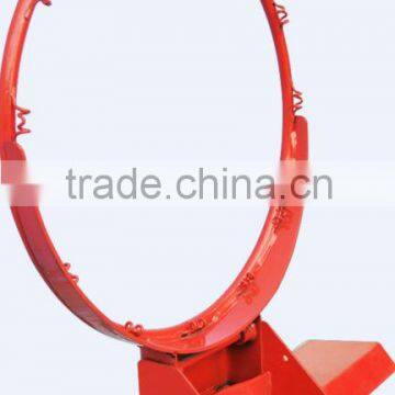 Basketball ring for tempered glass backboard