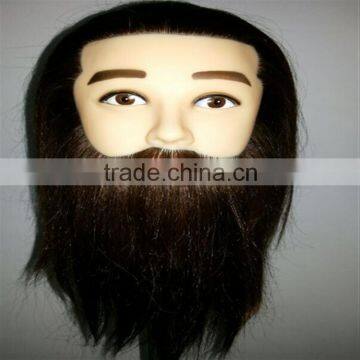 50% natural hair +50% synthetic hair training mannequine head