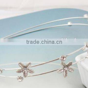 silver china wholesale crystal bridal headband hair accessoy for wedding