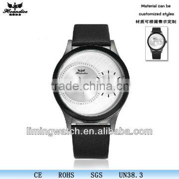 SP-2404 Black leather strap silver dial orient wrist watch