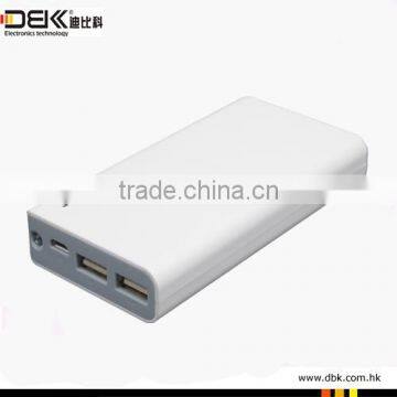 Dual USB Outputs 10000 mah Mobile Power Bank for Smartphone