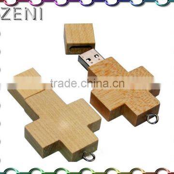 Customized Logo Print Carved Promotional Cute Usb Flash Drive Wood photo-3