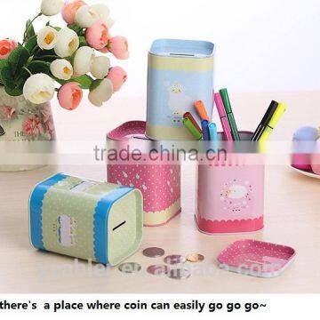 20% sales Piggy square gift tin box piggy bank for sale wedding box tin case