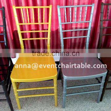 High Quality Gold Chiavari Chair / Gold Resin Chiavari Chair / Gold PC Chiavari Chair