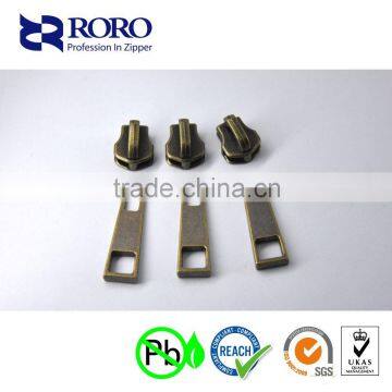 RORO 14120401anti-que Brass Zinc Alloy Roll Plating Zipper Puller photo-3
