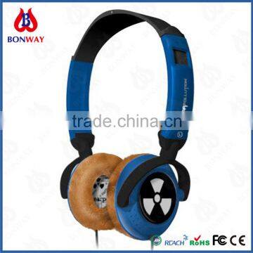 Colorful plush headphone with plush earmuff