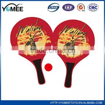 Customized top quality heat transfer printing beach racket set