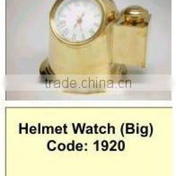 helmet with watch