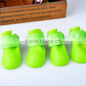 2016 Fashion SiliconeNonslip Sole Hook Loop Dog Rainshoes /Pets Doggie Shoes/Pet Rain Boot Sole photo-6