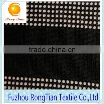 Wholesale 100 Polyester Black Warp Knitting Square and Stripe Fabric for Sportwear photo-3
