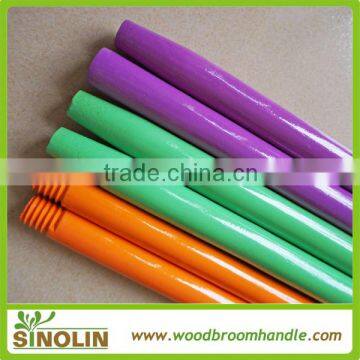 SINOLIN colorful painting varnished wooden stick for broom with factory price