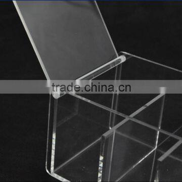 5 Divided Clear Acrylic Cosmetic Storage Box, Acrylic Makeup Storage Display Boxes Cosmetic Makeup Organizer With Lid photo-2