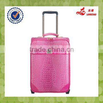 2014 Fashionable PU Leather Factory Direct Wholesale Sky Travel Luggage Bags