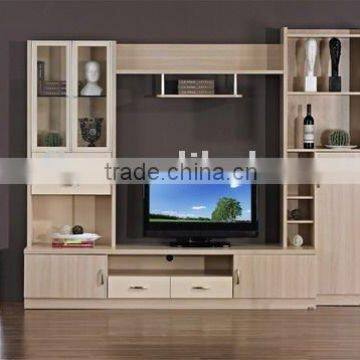 White beech TV cabinet set furniture