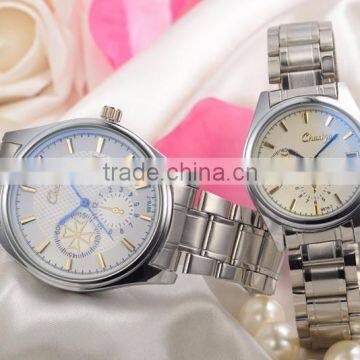 japan movt quartz watch stainless steel band cheap couple watches