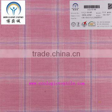 55%LINEN 44%COTTON INTERWOVEN CHECK FABRIC