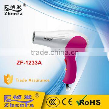 High quality foldable mini travel hair blow dryer ZF-1233A