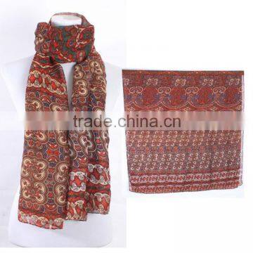 2015 Custom Design Fashion Scarf Silk Large Voile Suzhou Scarf