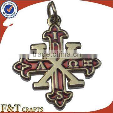 wholesale custom cross shaped hanging decoration mobile phone charms