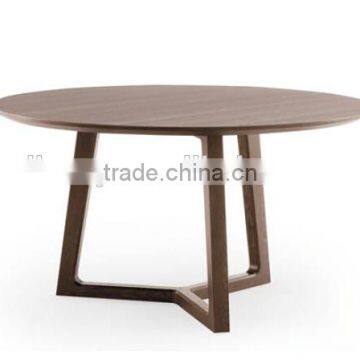 Antique solid wood round table (E-32)