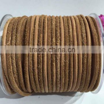 5mm suede leather rope in brown color for making bracelets