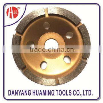 Danyang factory popular diamond single row cup grinding wheel for fast grinding concrete surface and floor