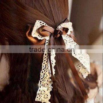 2016 New Nice Hair Accessories Ribbon Bowknot Barrette Korean Style for Women Girls Top Selling Cute Scrunchy Hair Jewelry