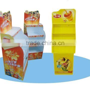 POP Pos Food Cardboard Floor Display Racks,Cardboard Pallet Display Stand