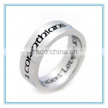 Corinthians "Love Is Patient, Love Is Kind" Stainless Steel Ring