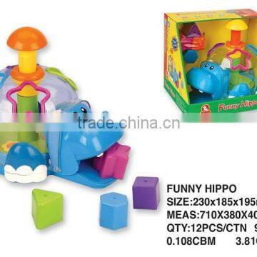 3D Plastic Puzzle Funny Hippo Baby Toys Colorful Educational Toys