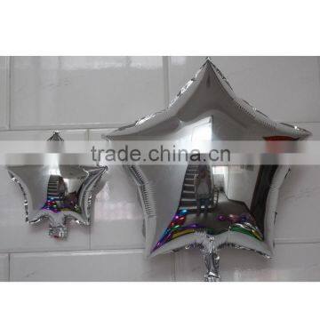 10 Inch Start Shape Pure Color Foil Helium Balloons for Birthday Supplies photo-2