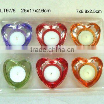 LT97/6 hear shape glass candle holder