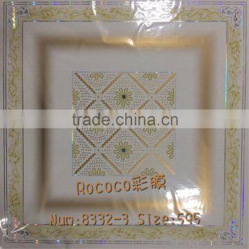 CLASSICAL ELEGANT PRINTING PVC WALL PANELS PLASTIC CEILING 60*60 CM VARIETY BEDROOM DECORATION PVC WALL SHEET PANELS photo-5