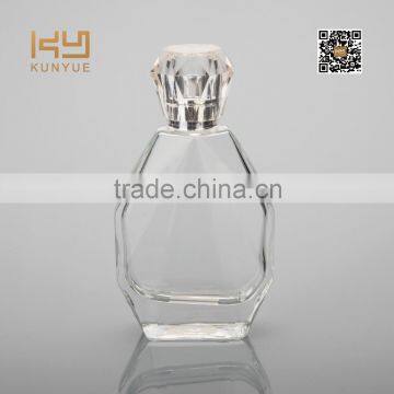 2016 elegant shape modern design 50ml glass empty perfume bottle for sale